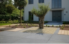 Plateautegels gewassen blauw-grijs